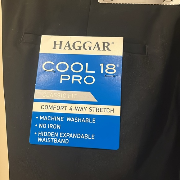 NWT Haggar Cool 18 Pro Black Pants size 32W X 30L - Picture 4 of 6